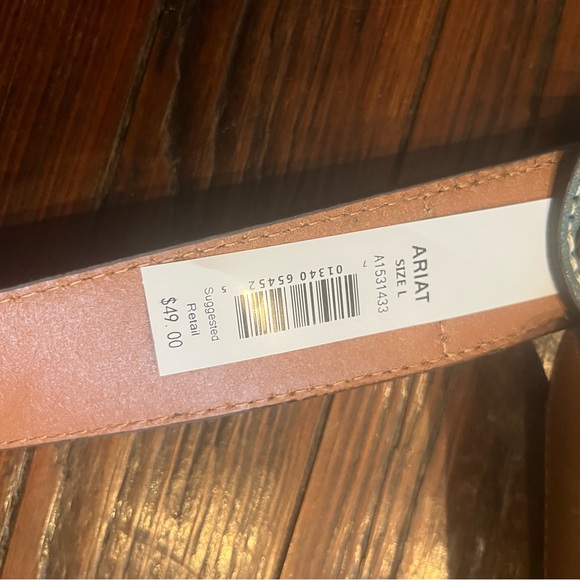 Ariat Crusier Skull belt blue pink removable buckle large - Picture 7 of 9